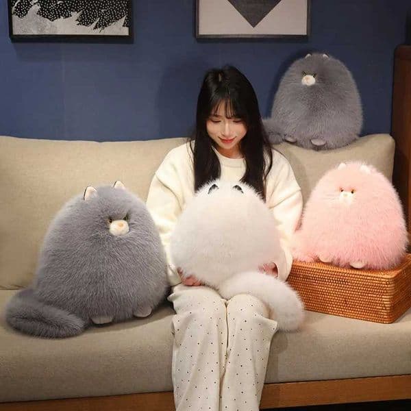2026 New New 30-40Cm Fluffy Toy Round And Cuddly Cartoon Kitten Doll Plush Cat Available In Three Colors Comfortable Sofa R251210 Toy
