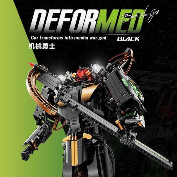 Building Blocks J2021 Black Porsche RSR911 Upgraded Mecha Assembly Building Blocks Sports Car Model Car Toy W260327