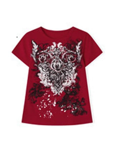 2025 European and American New Women Y2K Slim Short Sleeve Printed Top T-Shirt Hot Girl Fashion Retro Women's Clothing