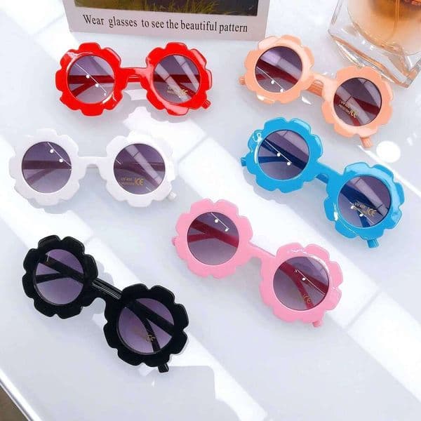 New Children's Sunflowers, Fresh Summer Glasses, Baby Sunglasses, Sun Protection, Super Cute Sunglasses S260326