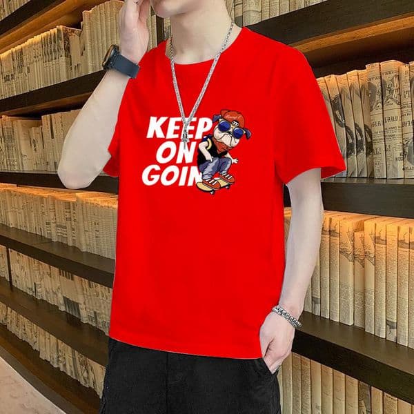 New Fashion Half Youth T-Shirt Short Sleeve Stylish Trendy Men's Top Versatile Shirt t shirts for men