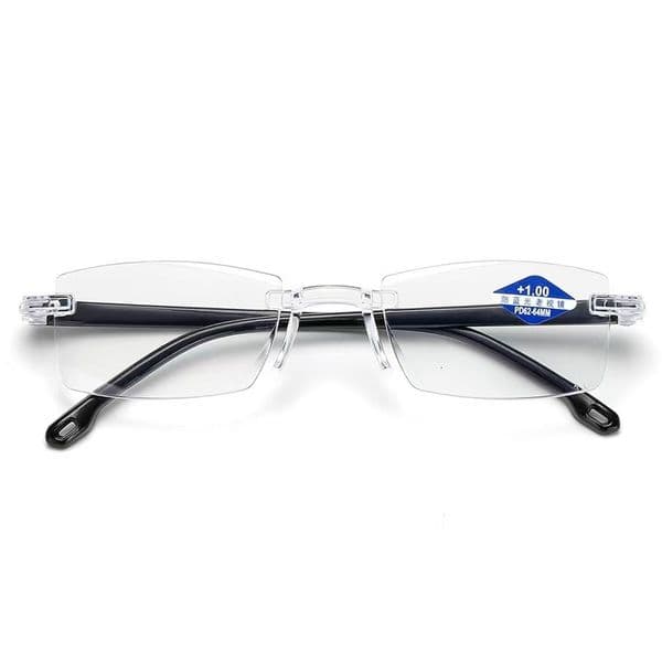 Free Shipping High Value Rimless Anti-Blue Light Glasses for Men and Women Lightweight Cut-Edge Non-Prescription Glasses Can Be Equipped with Prescription