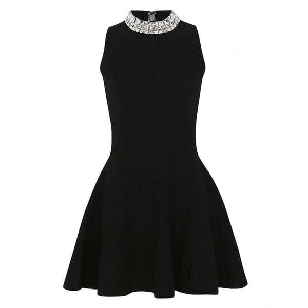 Summer new designer high-quality sexy g25 knitted fashionable slim fit women's rhinestone dress 2026