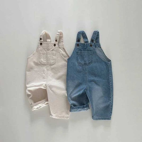 1 2 3 4 5 6 Years Baby Boys Girls Overalls Children Suspender Trousers Spring Autumn New Fashion Korean Style Straps Denim PantsT260327
