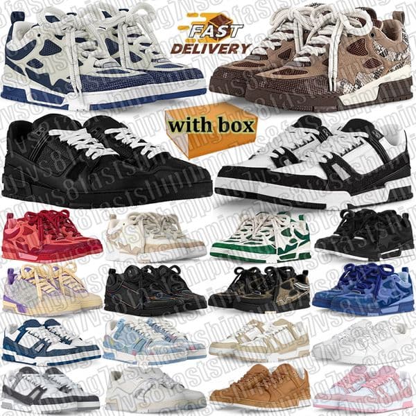 with box designer running shoes men women skate sneaker womens breathable mens outdoor sports trainers