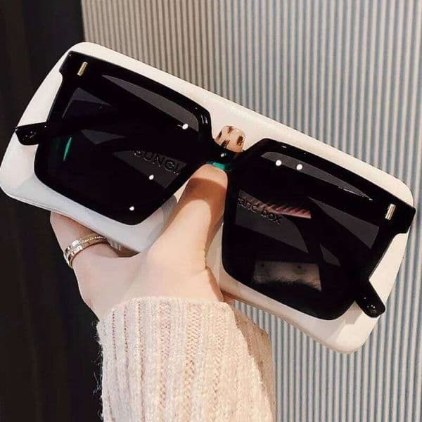 New Big Frame Sunglasses Women Fashion Square Too Ladies Glasses Outdoor Sunshade Mirror For Men Sunglass Woman