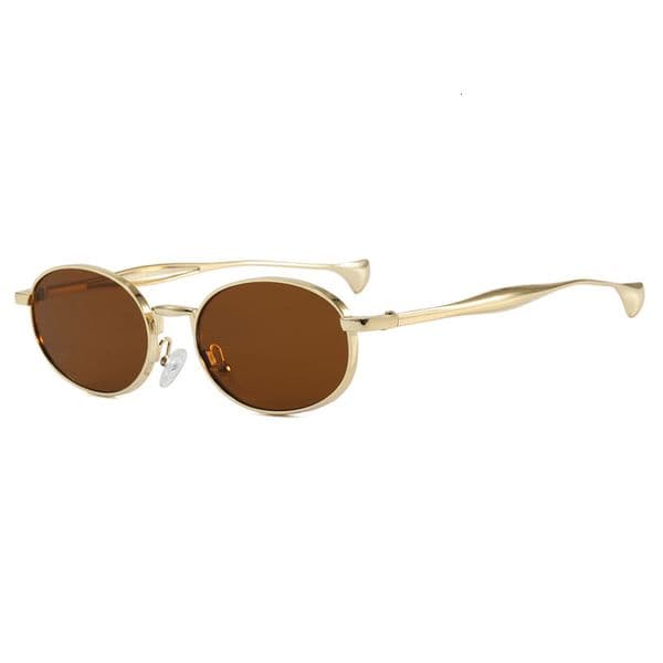 Free Shipping High Value Metal Oval Frame Polarized Sunglasses for Women Retro Elegant Shades