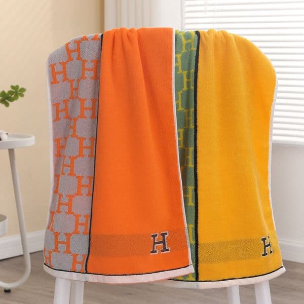 Towels Pure Class A Alphabet Print Absorbent All Cotton Thickened Household Face Towel Individually Orange