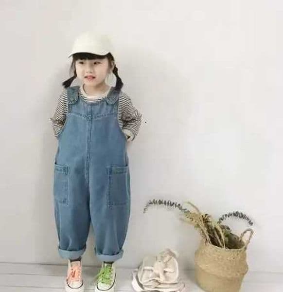 New Summer Denim Baby Girl Boy Overalls Solid Jeans Jumpsuit Pocket Children Casual Loose Rompers Blue Kids Overalls OutfitsT260327