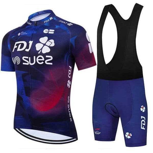2025 FDJ Team Summer Bicycle Clothing Men New Road Bike Wear Racing Clothes Breathable Cycling Jersey Set Ropa Ciclismo Maillot L260326