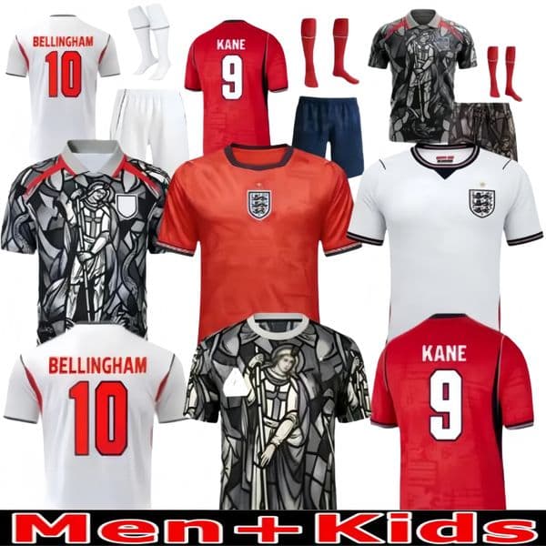 2026 27 England Soccer Jerseys Men Kids KANE BELLINGHAM WILLIAMSON MEAD Russo AGYEMANG MEAD RICE PICKFORD Football Shirt Soccer Uniforms england Jersey kits