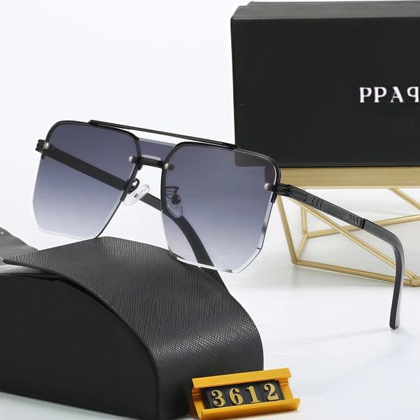 Top luxury Sunglasses lens designer womens Mens Goggle senior Eyewear For Women eyeglasses frame Vintage Metal Sun Glasses With Box Rubber legs3612