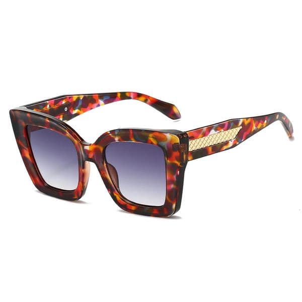 Free Shipping High Value Wine Red Square Sunglasses for Women Elegant Style UV Protection for Party Outfits