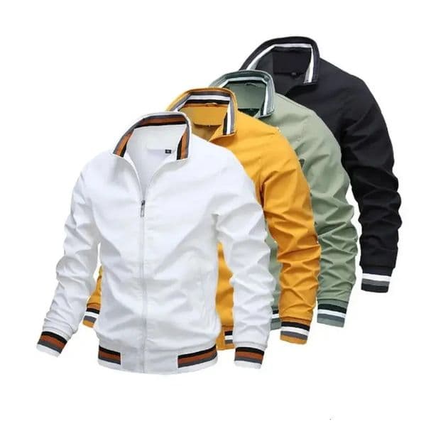 Men Windbreaker Jacket White Casual Jacket Fashion Men Outdoor Waterproof Sports Coat Spring Summer Bomber jacket Men Clothing 260327BJ