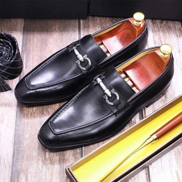Genuine Leather Men Loafers Shoes Black Slip on Casual Male Shoes Wedding Office Business Mens Shoes Size 39 To 46 K260327