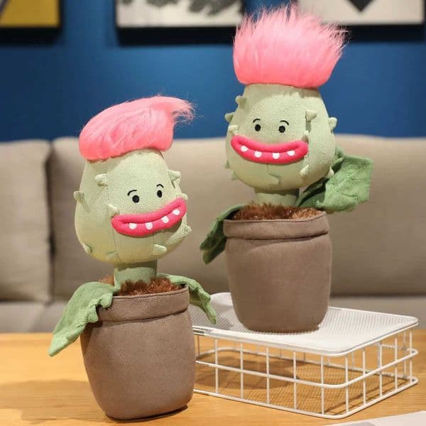 30cm Cartoon Man-Eating Flower Plush Toy Prank Venus Flytrap Doll Joke Stuffed Plant Corpse Flower Pillow Halloween Decor Gifts R251210