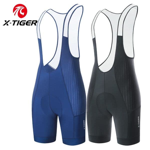 X-TIGER Mens Cycling Shorts Long Distance Riding Bib Shorts Pro Mens Cycling Shorts High Density Foam Cushion 5 CM Leg Gripper 260324BJ