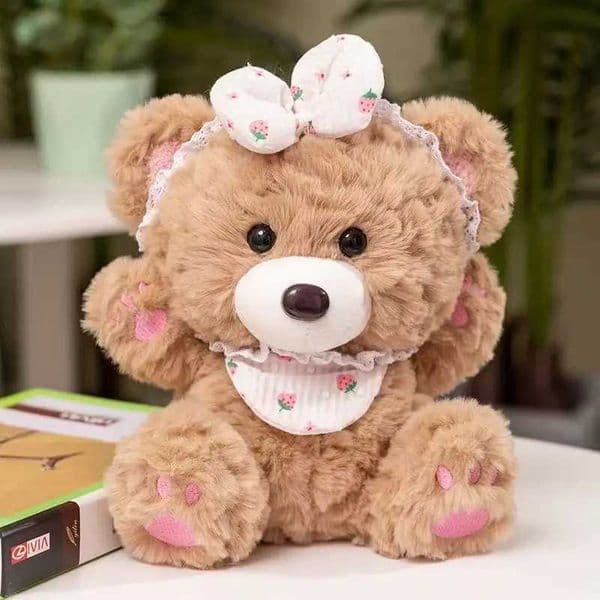 22cm Simulation Healing Series Little Bear Doll Plush Toy Handmade Doll Cartoon Anime Cute Pillow Cushion Decoration Childrens R251210