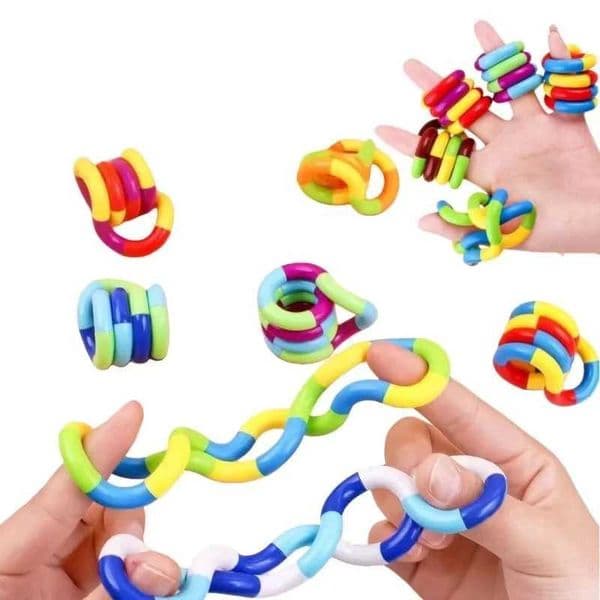 2/5PCS Sensory Fidget Toys Twist Loop Rope for Stress Relief Music Rhythm Anxiety Relief Toys for Adults Kids ADHD Tool Q260326