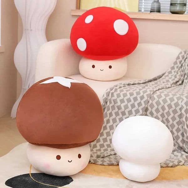 23cm Cute Simulated Mushroom Plush Toy Stuffed Soft Lifelike Plant Kawaii Shiitake Mushroom Doll Toys for s Girls Gift Deco R251210