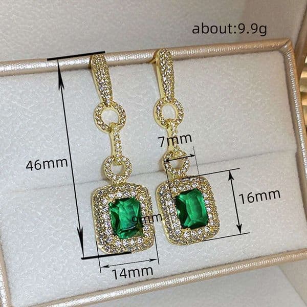 Luxurious Micro-Inlaid Moissanite Large for Women Fashion French Design Earrings Exquisite and High-End Earrings