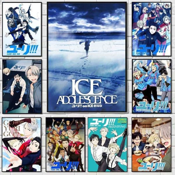Anime Y-YURi on ICE Poster High Quality Wall Art for Home Office Bedroom Living Room Hallway Bar Perfect Gift Idea X260328