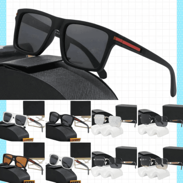 Designer sunglasses Men women fashion triangle logo luxury Full Frame Sunshade mirror polarized UV400 protection Glasses With box faf860
