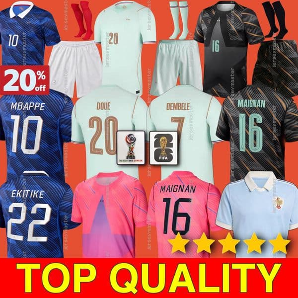 france jersey world cup 2026 French Soccer Jerseys MBAPPE GIROUD DEMBELE EKITIKE Olise GRIEZMANN Kids Women retro Football tops Shirt maillot de foot ZIDANE thumbnail 2