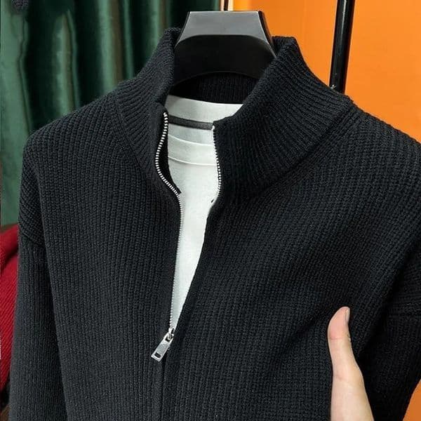 Mens Zip Up Knitted Cardigan Sweater Lightweight Jacket for Men Spring Autumn Casual Wear Korean Reviews Many Mens Clothes 260327BJ