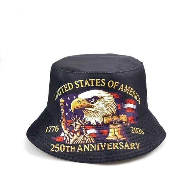 STOCK Hot Selling American Flag Elements Bucket Fashion Personality Outdoor Basin Tide Hat Free Shipping
