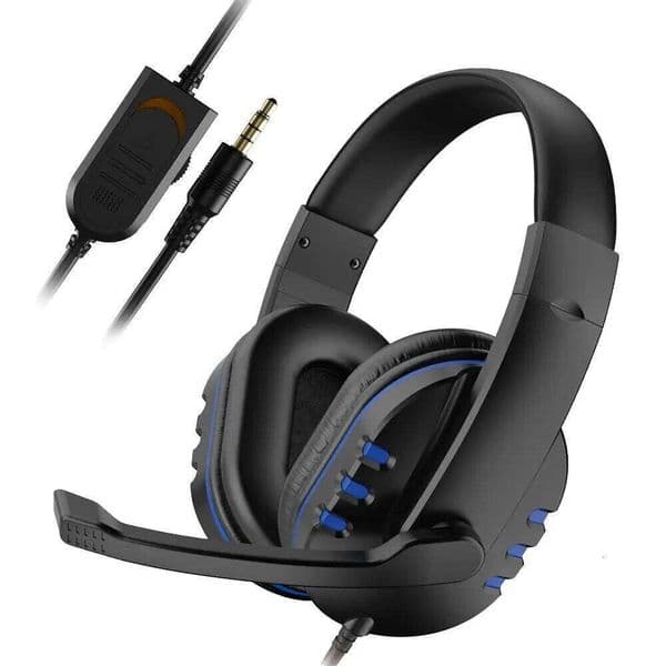 Headphones 3.5mm Wired Gaming Headset Earphones Music For 4 Play Station 4 Game PC Chat Computer With Microphone 26L0328