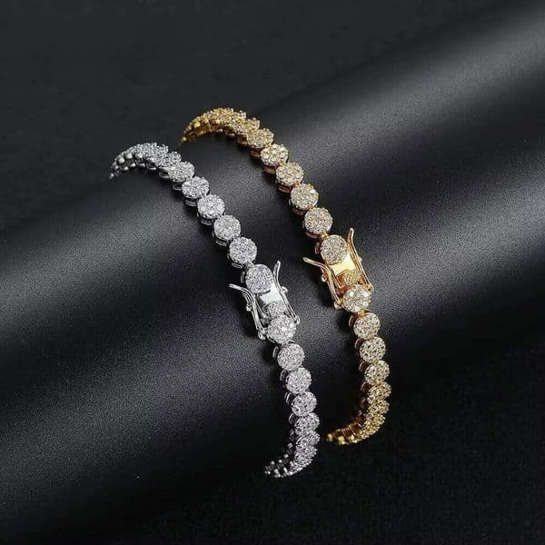 BB244 5MM Brass Cubic Moissanite Bracelets Women Fashion Tennis Bracelet