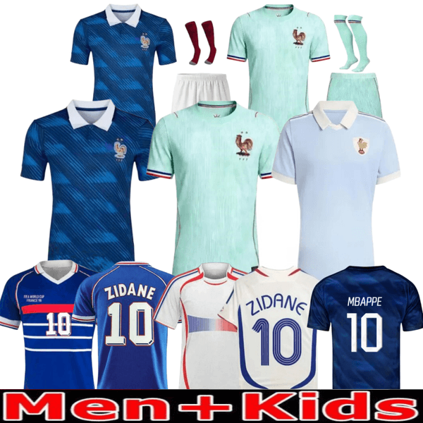 france jersey world cup 2026 27 French Soccer Jerseys MBAPPE GIROUD DEMBELE EKITIKE Olise GRIEZMANN Kids kits 98 06 retro Football tops Shirt maillot de foot