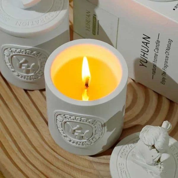 Gypsum Statue Scented Candle Cup Bedroom Aromatherapy Decoration Ornament Smoke-Free Soy Fragrance Candle Handmade Creative GiftT260318 Z260527