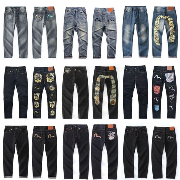 ery Print M High-quality Japanese Eviuly Hipster graffiti Couples Trousers Baggy Designer Casual Mens Straight Pant Evioly Jeans 5A Z260609