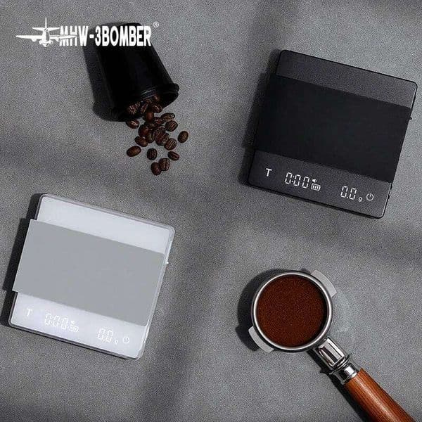 MHW-3BOMBER Digital Kitchen Coffee 2000g/0.1g High Precision Cyclic Rechargeable Electronic Scale Home Barista Accessories 26Y0328