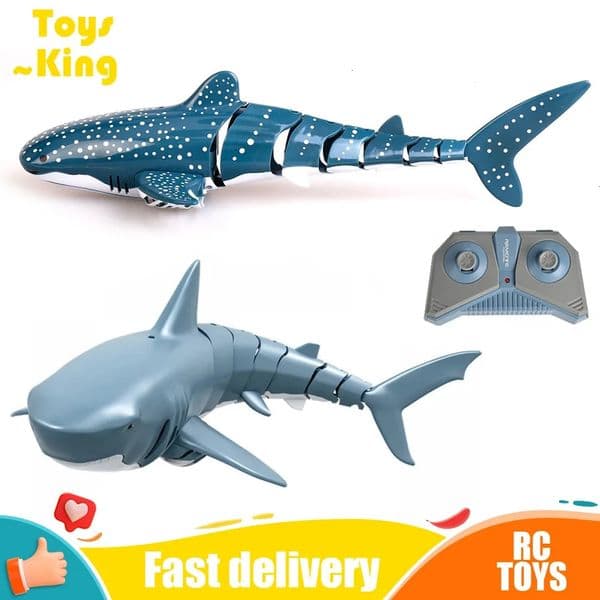 24G Simulation Remote Control Animals with Lights Submarine Robots Spray Water Rc Shark Toy Electric Fish Outdoor Kids Toys Boy 260327