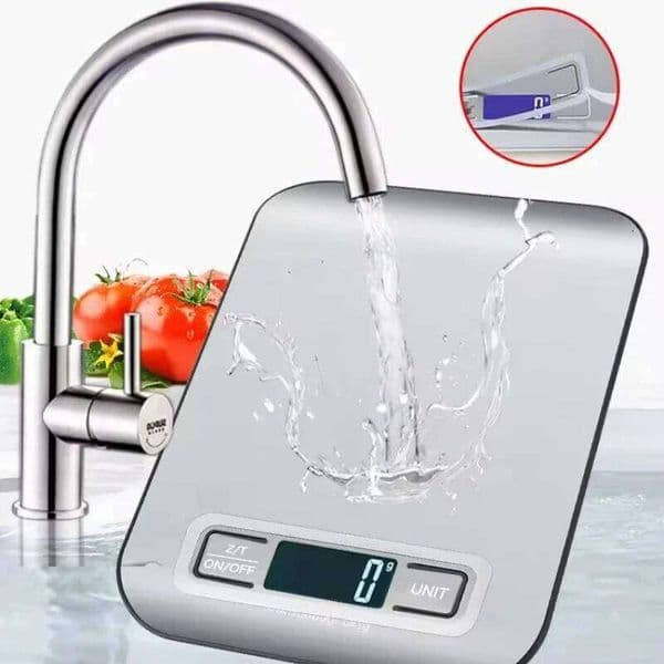 Digital Kitchen Scale LED Display 5kg/1g Stainless Steel Panel Electronic Scales Home Jewelry Food Snacks Weighing Baking Tools 26Y0328