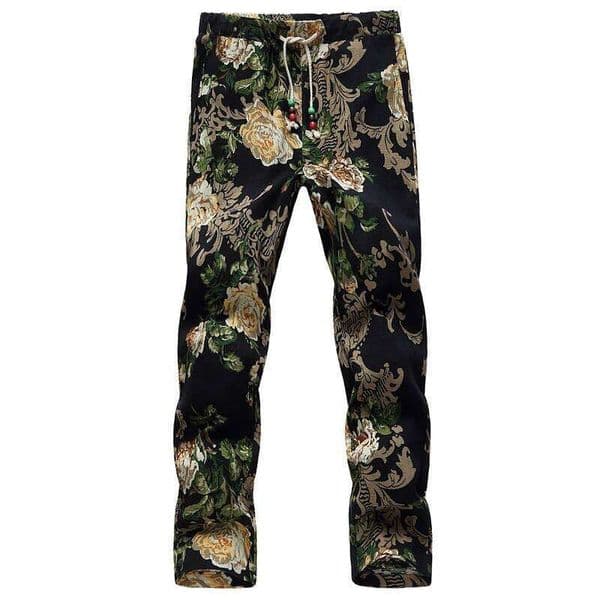 Summer thin men's large size shorts floral sports leisure nine-minute pants S260327