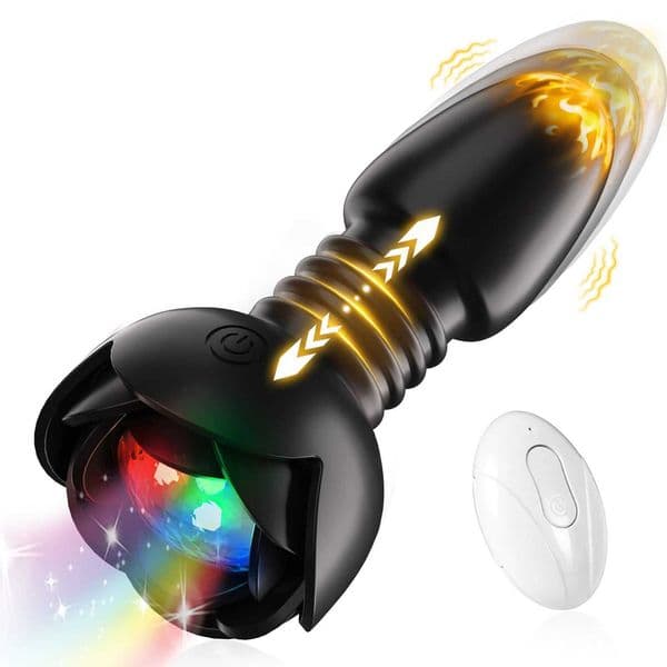 Wireless Telescopic Anal Butt Plug Vibrator Remote Prostate Massager Female Vagina Masturbator for Adult Sex Toys for Women Men
