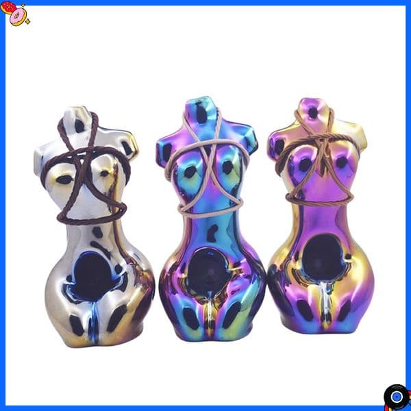 Wholesale Creative Smoking Pipes Rainbow Glass Spoon Pipe Hand Pipe Blossom Shape New Tobacco Pipes Gift Accessories