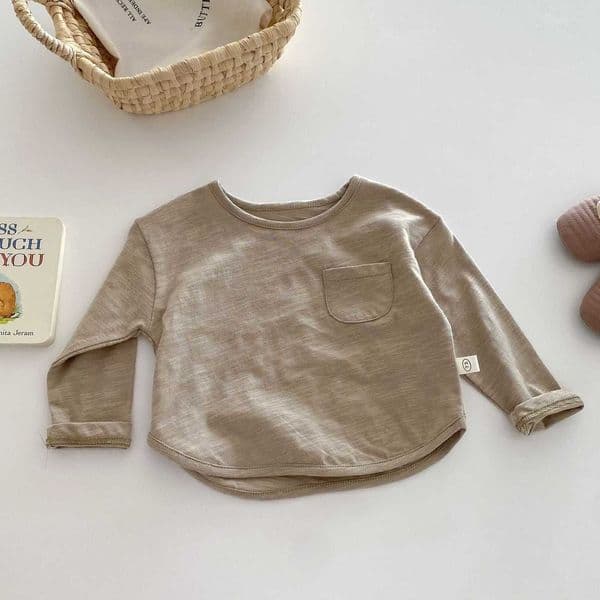 w1398 T-shirts Children's Bamboo Cotton T-Shirt Years Old Autumn Korean Children's Clothing Boys' Solid Color Base Shirt Baby Autumn Fashion