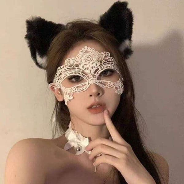 CC|Sexy Lace Mask Women Masquerade Halloween Party Cosplay Eye Patch Boudoir Photo Prop 26H0328
