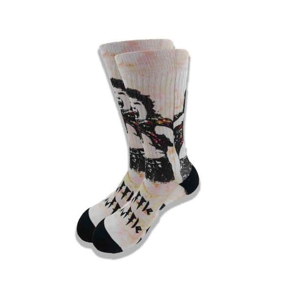 Cartoon anime character mens fashion socks funny print and dye socks unisex Harajuku Creative cotton warm crew socks anime