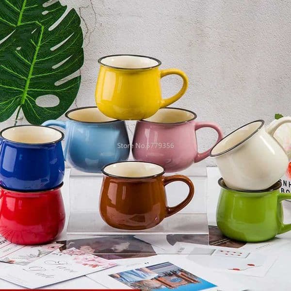 Home Office Creative Gift Retro Tea Coffee Eco-friendly Mug High Quality Ceramics Drinking Mugs Ceramics Engraving Red CupsT260328