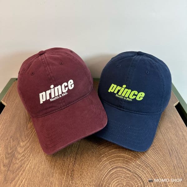 Original design PRINCE embroidered baseball unisex soft-top Korean style casual cap, makes the face look smaller and is versatile
