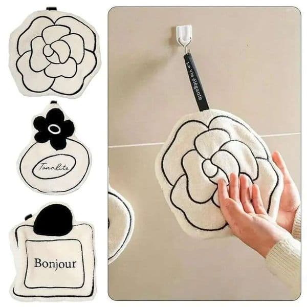 Towel Hanging Hand Double Layer Absorb Water Quick Drying Toilet Handkerchief Simple Household Children Fine B2