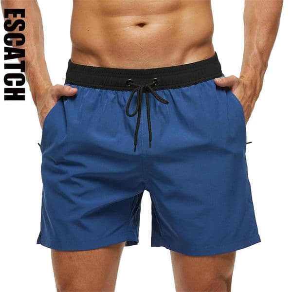 Escatch Summer Swimming Shorts Men Fashion Sport Breathable Elastic Waist Mesh Liner With Pocket Bermudas Masculina Shorts 260323