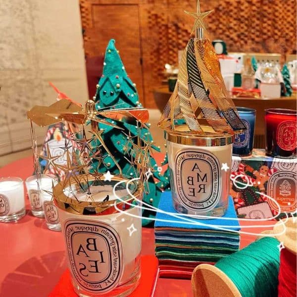Diptyqueing Christmas Tree Romantic Candles Scented Fragrance Carousel Scented Candle Lid Perfume Aroma Home Decor Luxury GiftT260318