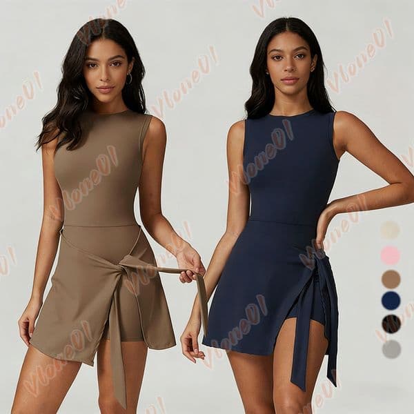 New yoga dress Fashion one-piece yoga suit Womens sport skirt sports and fitness outfit tennis skirt Pilates dress Golf skirt